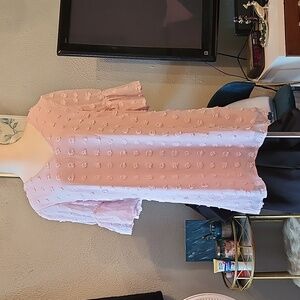 BLOOMING JELLY PINK SWISSDOT DRESS NWT  Sz. L